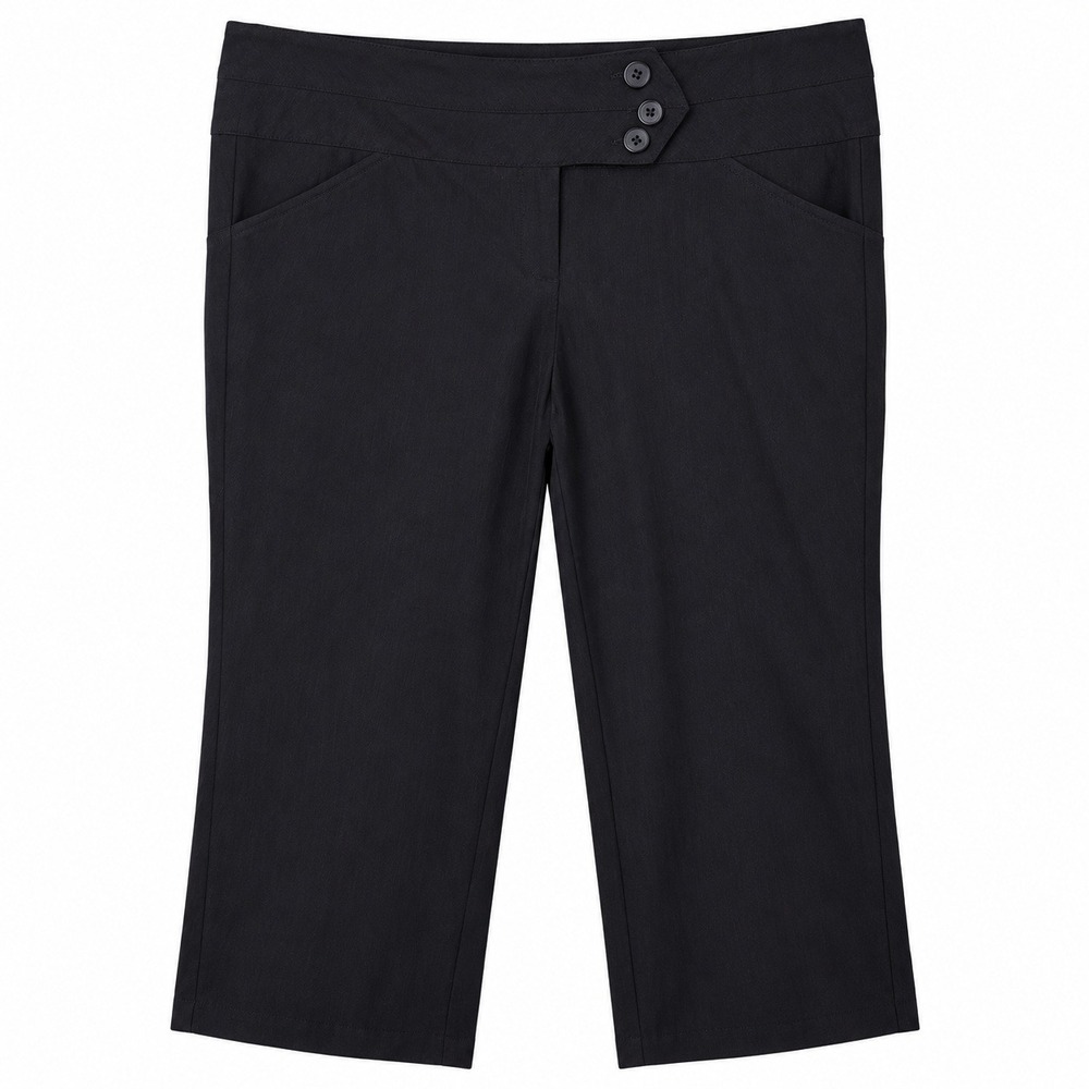 Joe Benbasset Cropped Dress Pants Womens 13 Black Excellent Stretch Office Wear